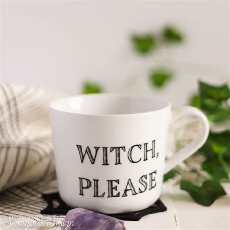 Diy Vinyl Witch Mug For Halloween Semigloss Design