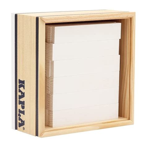 Kapla Jeu De Construction En Bois Coffret De 40 Planchettes Blanc