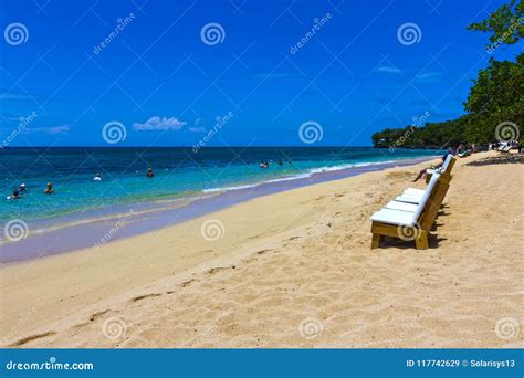 The Sea and Sand at Bamboo Beach in Jamaica Stock Image - Image of ...