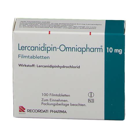 Lercanidipin Omniapharm 10 Mg Filmtabletten 100 St Shop