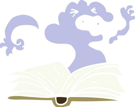 flat color illustration cartoon spell book 12551817 Vector Art at Vecteezy