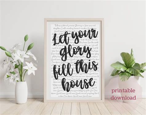 Let Your Glory Fill This House Printable Wall Art Christian - Etsy