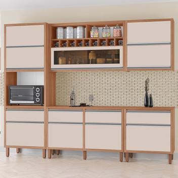 Cozinha Completa Modulada Tuboarte Mait Mdf Balc Es