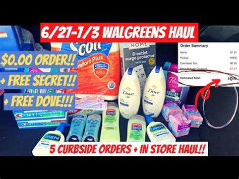 Walgreens Haul Curbside Mm Freebies Curbside Orders In