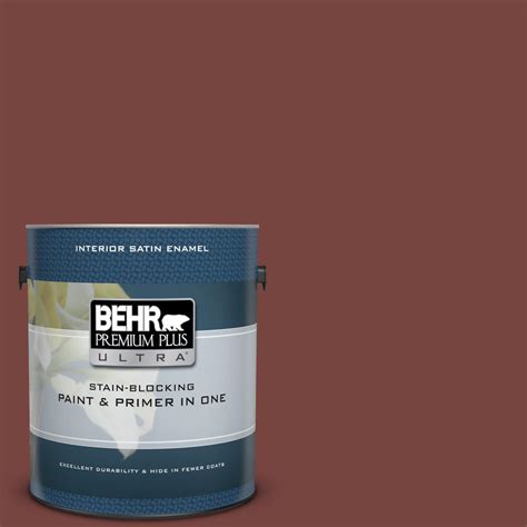 Behr Premium Plus Ultra Gal S Toasted Pecan Satin Enamel