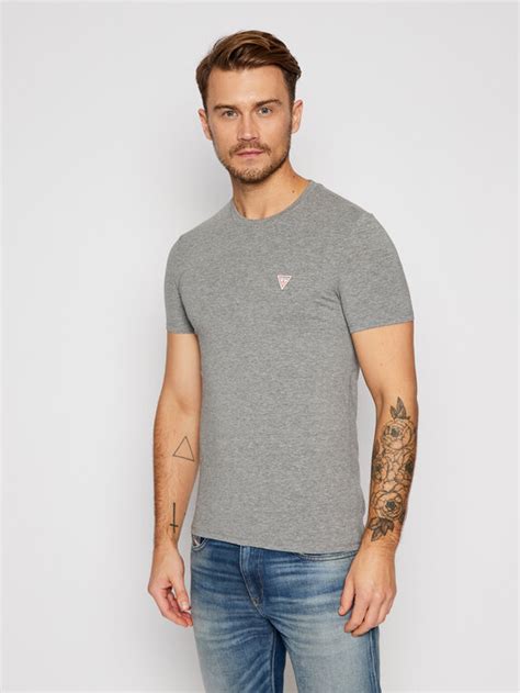 Guess T Shirt M Bi J Szary Super Slim Fit Modivo Pl