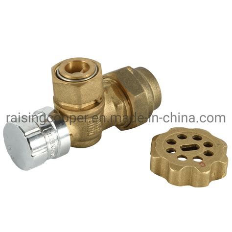 brass magnetic lockable water meter ball valve  compression