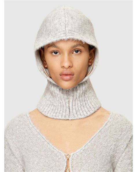 Low Classic Mohair Balaclava In Gray Lyst