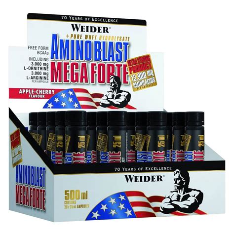 Weider Amino Blast Mega Forte 500ML 20 Vials Of 25ml Zone Nutrition