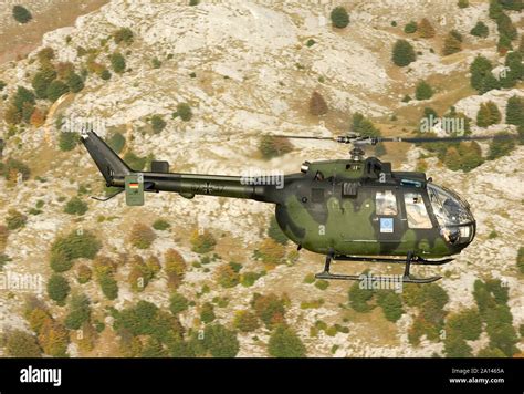 A German Army Bo 105p Helicopter Near Mount Igman In Bosnia Herzegovina