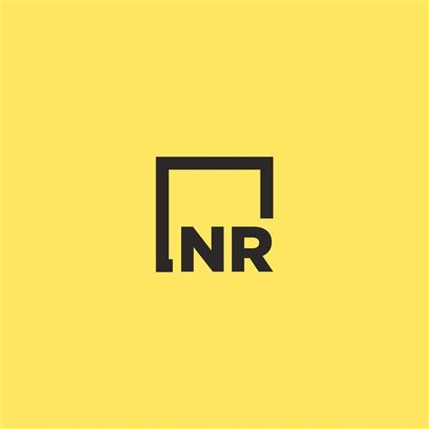 NR initial monogram logo with square style design 14957123 Vector Art ...