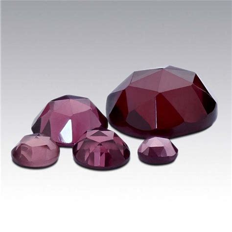 Rhodolite Garnet Round Rose Cut Cabochons