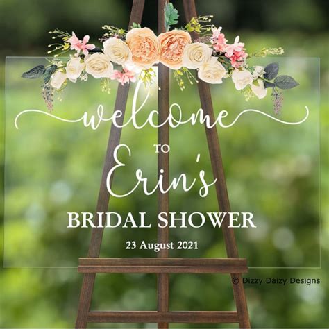 Bridal Shower Mirror Welcome Sign Etsy