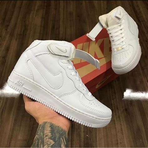 Nike Cano Alto Air Force One Modelo Unissex Branco Promo O Especial