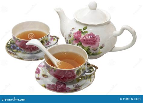 Two Cups Of Tea Stock Photo Image Of Spoon Food Purity 11344142