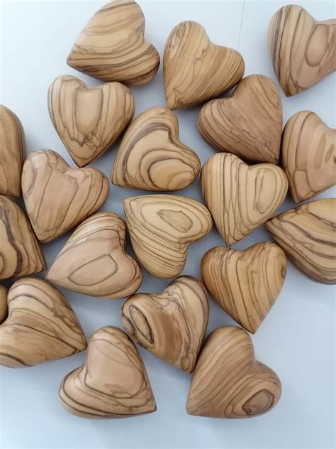 Bethlehem Olive Wood Handmade Hearts Olivewood Wedding Hearts Etsy