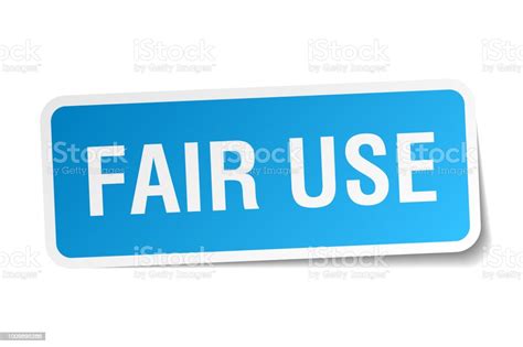 Fair Use Square Sticker On White Stock Illustration Download Image