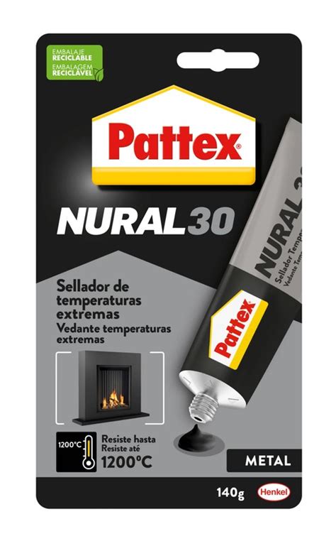 Pattex Nural 30 Bl 140 Gr Masilla Para Altas Temperaturas Hasta 1000