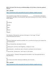 Biol Quiz The Diversity And Relationships Of Life Liberty