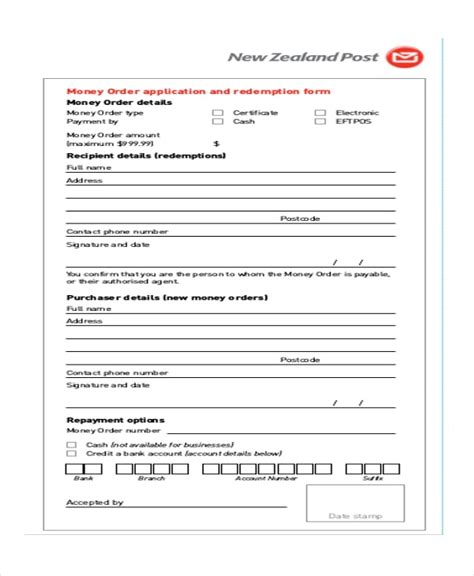 Money Order Templates Download