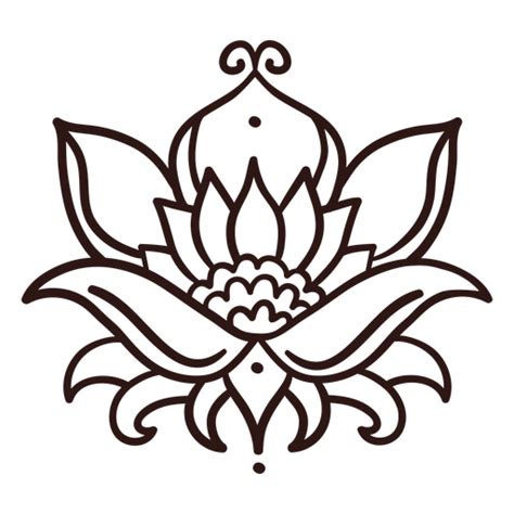 Lotus Flower Stroke Png And Svg Design For T Shirts