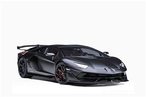 AutoArt Lamborghini Aventador SVJ (Nero Nemesis) Black 1/18 Diecast Car