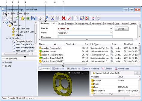 Solidworks Enterprise Pdm Search Interface Solidworks Pdm Help