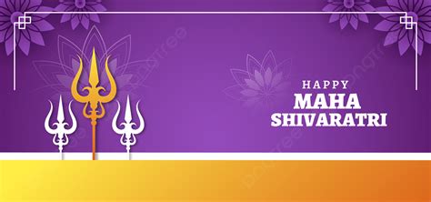 Maha Shivaratri Celebration Banner Background Decorated With Flowers ...