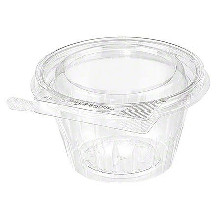 Inline Plastics Safe T Fresh Rounds Clamshell Cup W Flat Lid Oz