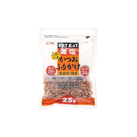 秋元水産 ペットイート 減塩ふわふわ かつおふりかけ 25g 猫用おやつ トッピング ツルハグループe Shop Ana Mall店