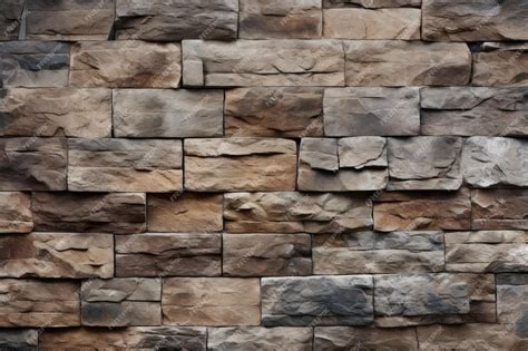 Premium AI Image | a wall of natural stone with a natural texture.