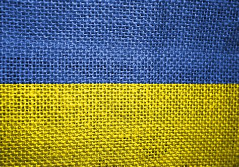 Ukraine 3d Flag With Realistic Proportions Symbolic National Banner