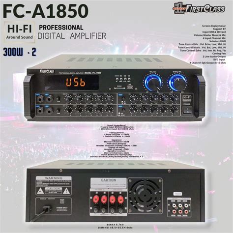 Power Mixer Amplifier FirstClass 4 Channel Fc A1850 BLUETOOTH Lazada