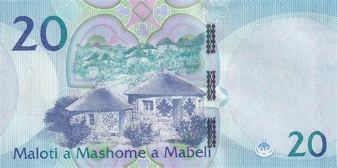 Banknote Lesotho 20 Maloti Kings Houses 2021 P NEW