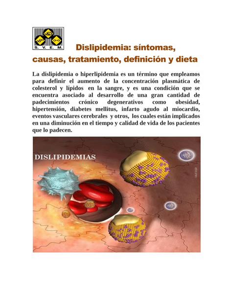 Pdf Dislipidemia S Ntomas Causas Tratamiento Definici N Y