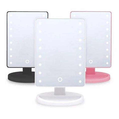 Espelho Led Para Maquiagem Iluminador Facial De Mesa