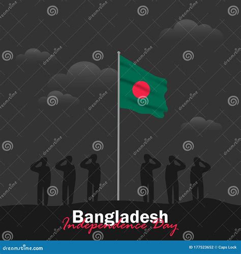 Vector Of Independence Day With Bangladesh Flags Stock Vector