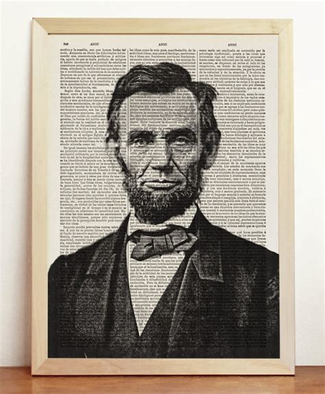 Print Abraham Lincoln Poster President Black White Etsy