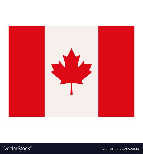 Canada Flag Icon Royalty Free Vector Image Vectorstock