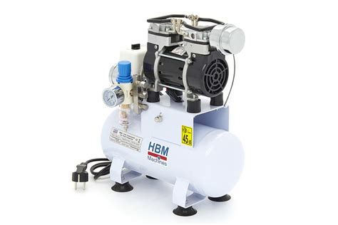 HBM 4 Liter Professionele Low Noise Airbrush Compressor HBM Machines