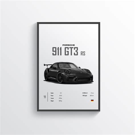 Get Porsche 911 Gt3 Rs Poster High Quality Car Art 24posters