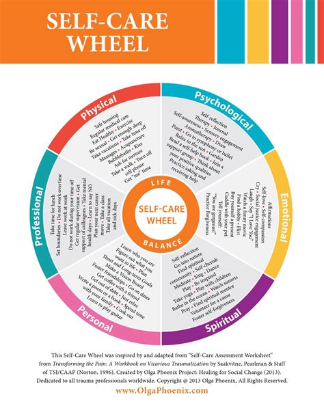 Printable Self Care Wheel - Printable Word Searches