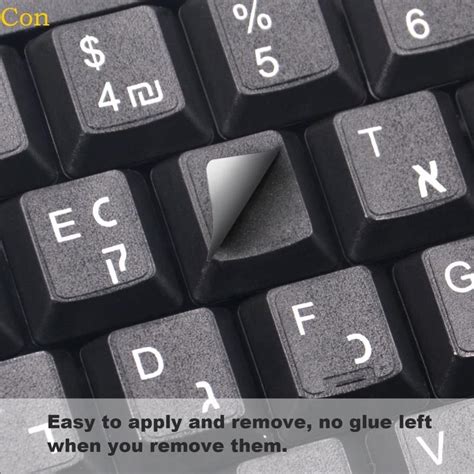 Con Keyboard Sticker Waterproof Durable Keypad Button Stickers For