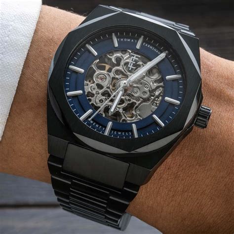 Thomas Earnshaw Fowler Es Black Blue Automatic Skeleton Dial