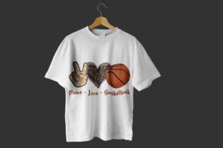 Peace Love Basketball Leopard Heart Png Graphic By Zemira Creative