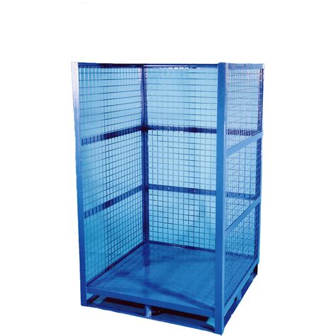 Heavy Duty Forkliftable Mesh Parcel Cage Blue Trolley