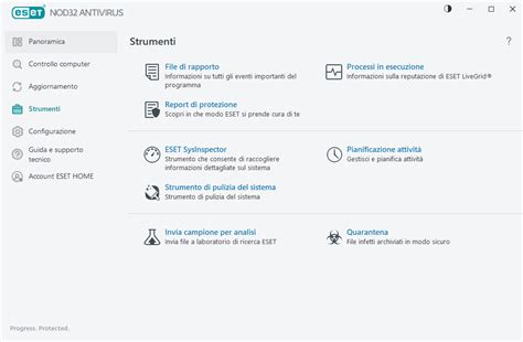 Strumenti ESET NOD32 Antivirus Guida On Line ESET