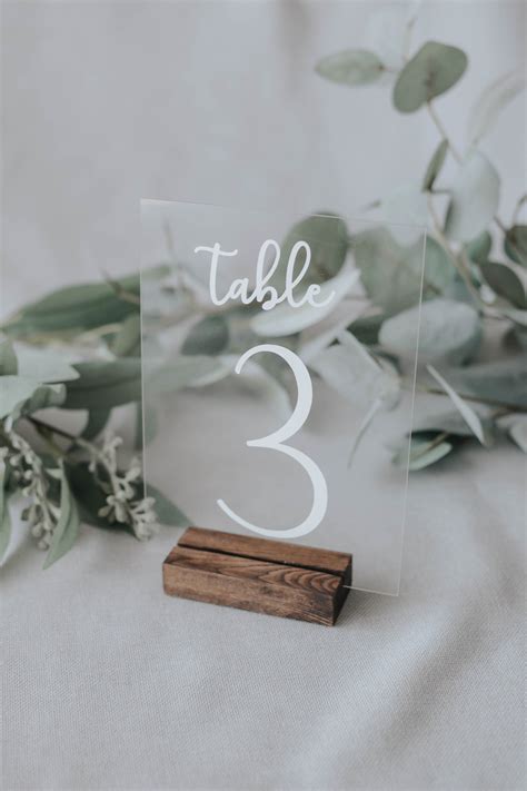 Acrylic Table Numbers Acrylic Wedding Decor Numbers Wedding Etsy Canada