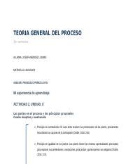 Mendezj A2u8 TgP Docx TEORIA GENERAL DEL PROCESO 3er Semestre ALUMNA