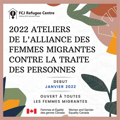 2022 Ateliers De LAlliance Des Femmes Migrantes Contre La Traite Des